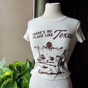 SAMPLE: Parker Goods There's No Place Like Texas CROPPED Baby Tee
